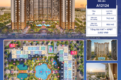 Bán Căn Hộ 2PN+1 Tòa A1 Vinhomes Star City - Diện Tích 68.6m2 - Giá Chỉ Từ 3.570 Tỷ