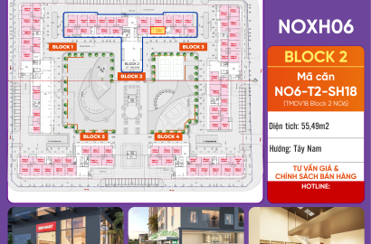 Sở Hữu Căn TMDV NO6-T2-SH18 Hướng Tây Nam - View Nội Khu Thoáng Mát - Kinh Doanh Ngay