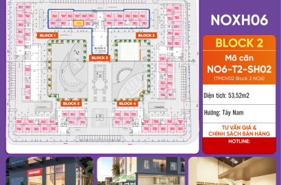 [Giá Tốt] Bán Shophouse NO6-T2-SH01 Block 2 - Diện tích 48m² - View Nội Khu.