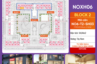 Bán Căn TMDV NO6-T2-SH03 Block 2 - Diện Tích Rộng 54.84m² - View Nội Khu Đẹp.