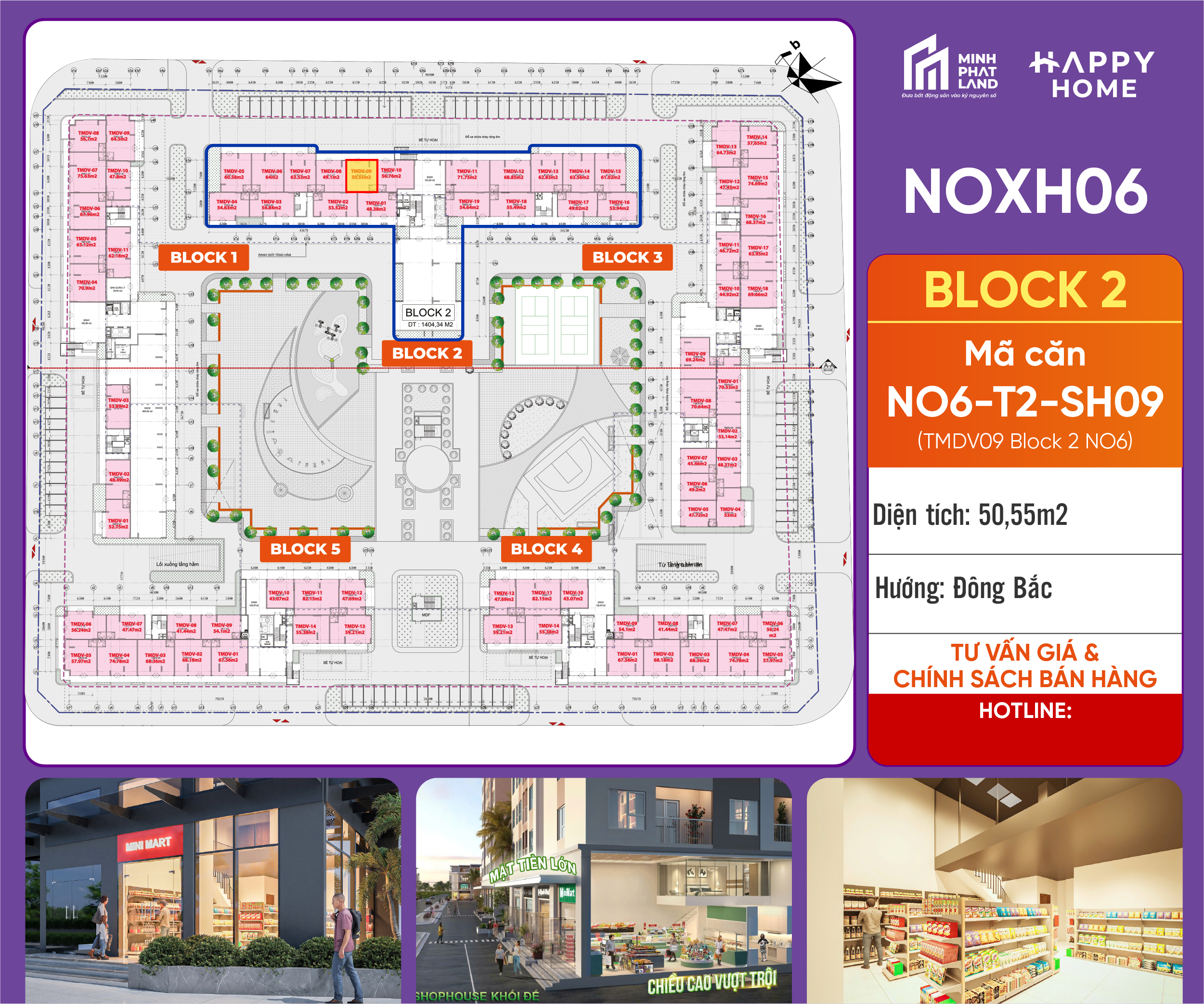 [Mặt Tiền Đại Lộ] Bán Căn TMDV NO6-T2-SH09 - View Đại Lộ Nam Sông Mã - Kinh Doanh Đỉnh.
