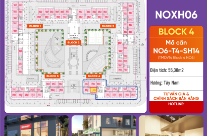 Sở Hữu Căn TMDV NO6-T4-SH14 Block 4 - Hướng Tây Nam Thoáng Mát - Kinh Doanh Ngay.
