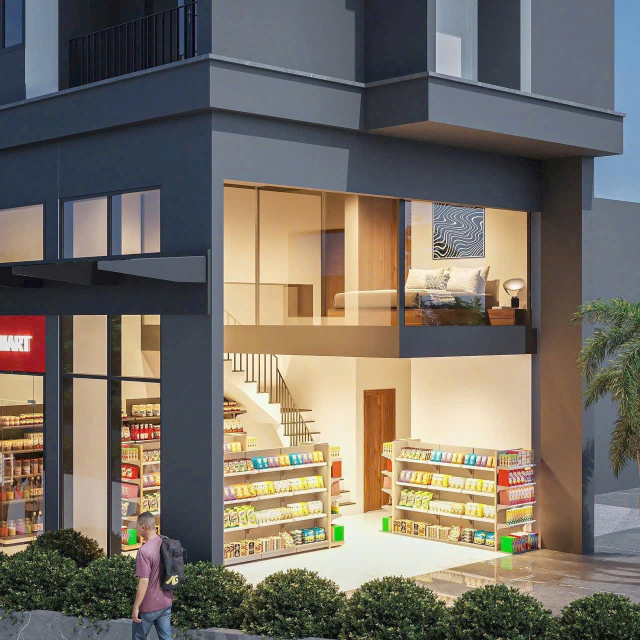 [Block 5] Bán Shophouse NO6-T5-SH14 Diện Tích 55.38m² - View Khu Dân Cư Sầm Uất.