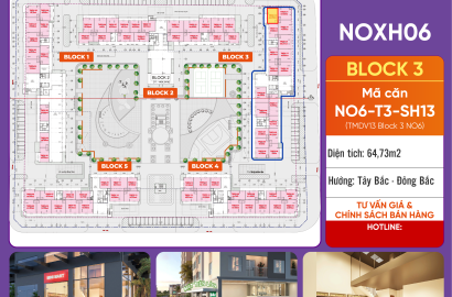 [Căn Góc 2 Mặt Tiền] Bán Căn NO6-T3-SH13 Block 3 – 64,73 m2