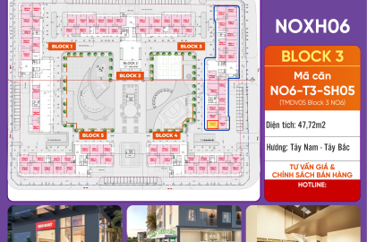 [Căn Góc Đa Năng] Bán Căn NO6-T3-SH05 Block 3 – 47,72 m  2