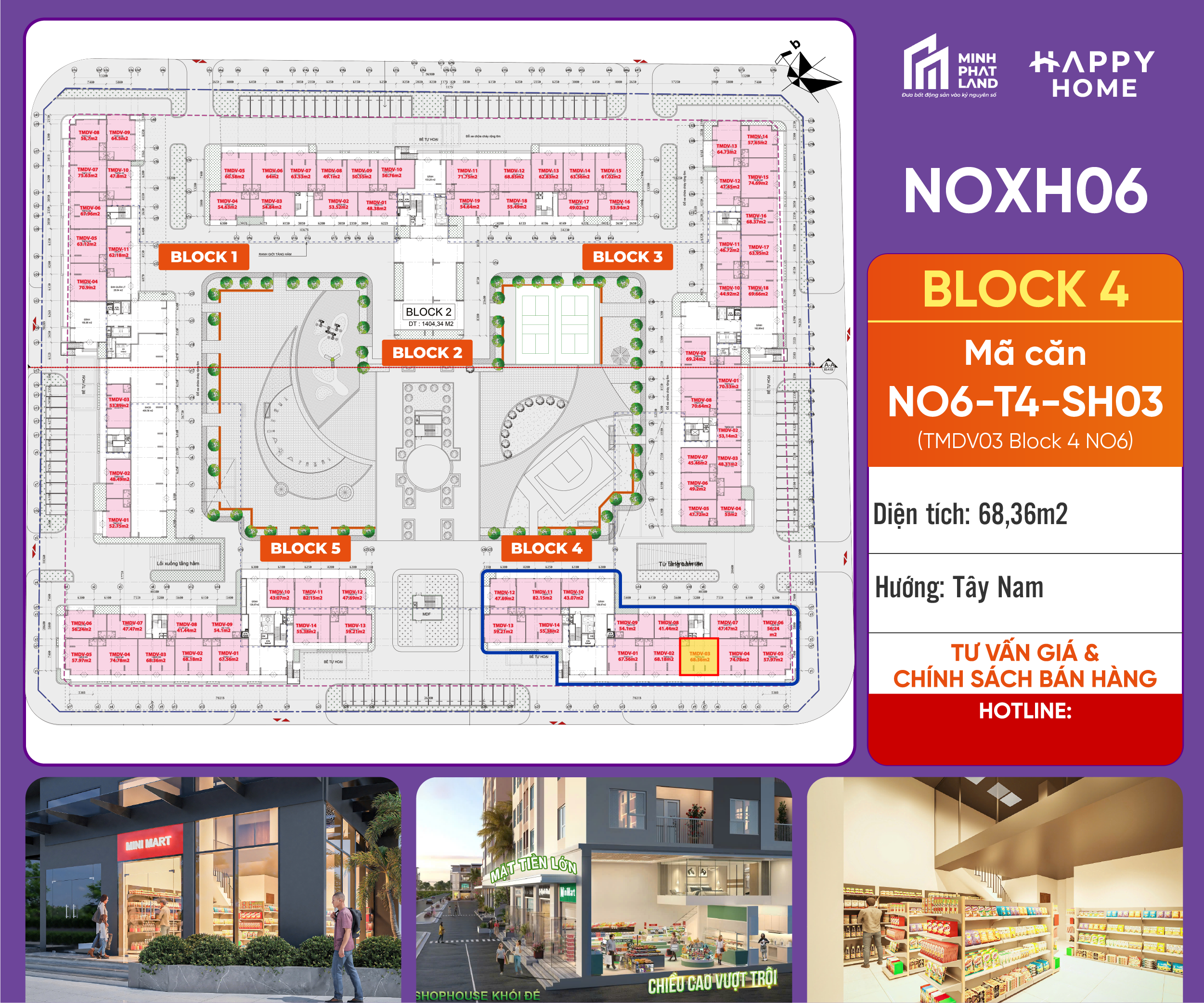 [Chính Chủ] Bán Căn NO6-T4-SH03 Block 4 – 68,36 m2