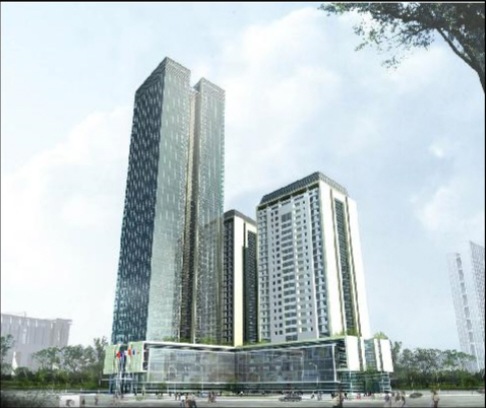 Apartment and office building at 222 Doi Can